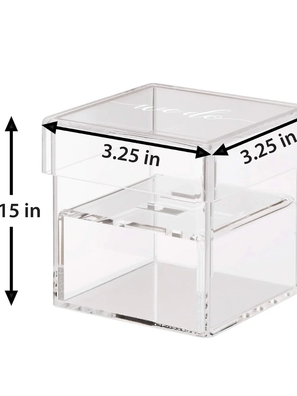 Clear Acrylic Ring Box - Ring Pillow Alternative - Elegant Jewelry Organizer